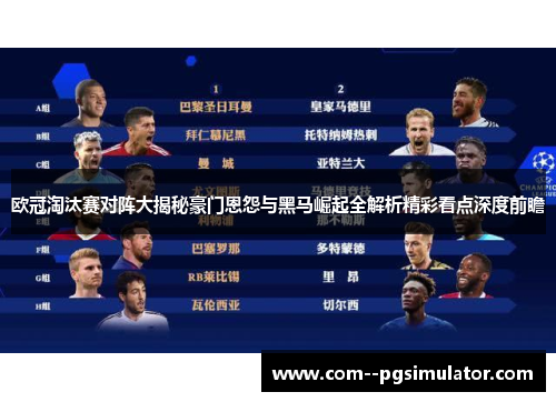 欧冠淘汰赛对阵大揭秘豪门恩怨与黑马崛起全解析精彩看点深度前瞻
