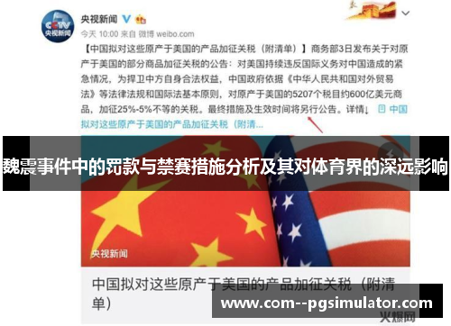 魏震事件中的罚款与禁赛措施分析及其对体育界的深远影响 魏震事件中的罚款与禁赛措施分析及其对体育界的深远影响